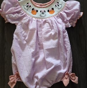 Smocked Halloween Minnie Bubble